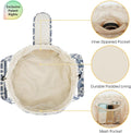 Narwey Barrel Drawstring Makeup Bag Large Cosmetic Bag Make up Bags Toiletry Bag Travel Bags for Toiletries Organizer for Women Gift for Teen