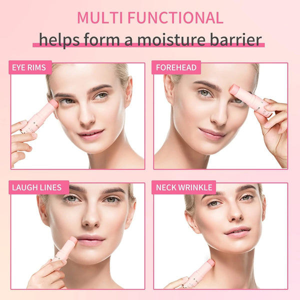 KIMUSE Hydrating Multi Balm Stick, All-In-One Hydrating Lip Balm Eye Cream Neck Cream Make up Base, Reduce Wrinkle & Moisturizing Moisturizer for