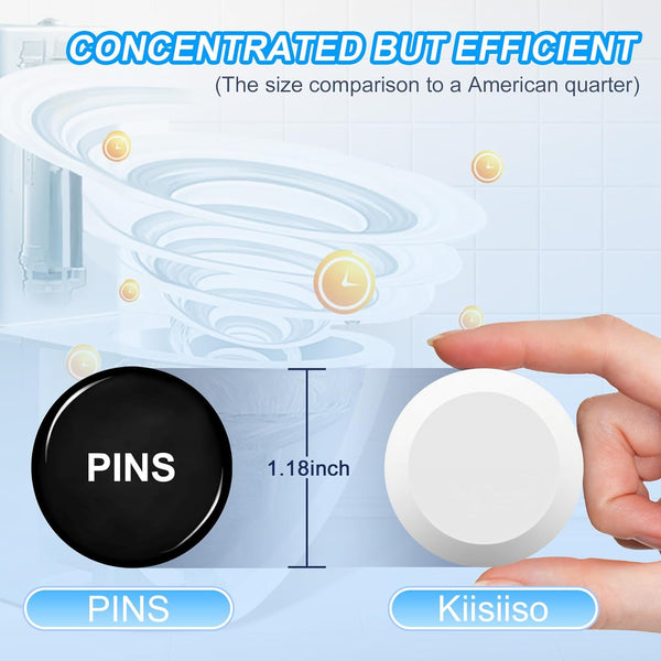 KIISIISO Toilet Bowl Cleaners Tablets(12 Pack), Household Lime Rust Removers, Automatic Toilet Tank Cleaner, with Sustained Release Technology for