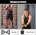 Odoland 5 Packs Pull Up Assist Bands, Pull Up Straps, Resistance Bands with Door Anchor and Handles, Stretch Mobility, Powerlifting and Extra