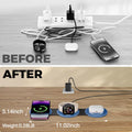 Hicober 3 in 1 Charging Station for Apple Multiple Devices, Foldable Travel Wireless Charger 18W for Iphone 16 15 14 13 Pro Max plus &Apple Watch