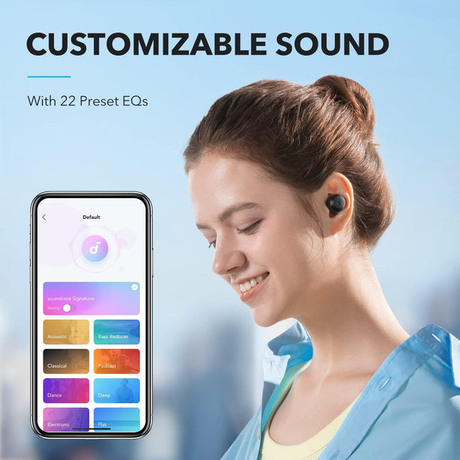Soundcore by Anker A20I True Wireless Earbuds, Bluetooth 5.3, App, Customized Sound, 28H Long Playtime, Water-Resistant,