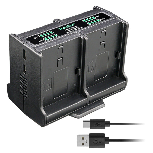 Kastar Quadruple Battery Charger Compatible with Minolta MND20 44 MP / 2.7K Ultra HD Digital Camera, Full HD 1080P Rechargeable Electronic Mini