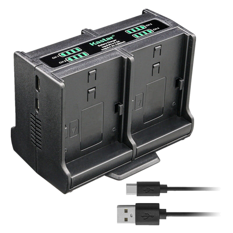 Kastar Quadruple Battery Charger Compatible with Minolta MND20 44 MP / 2.7K Ultra HD Digital Camera, Full HD 1080P Rechargeable Electronic Mini