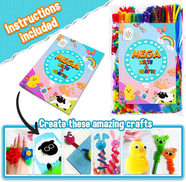 Goodyking Arts and Crafts Supplies for Kids - All in One Kid Crafts Toddler Activities Kids School Supplies Age 4 5 6 7 8 Years Old Craft Art