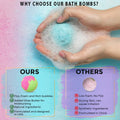 Bath Bombs for Women Relaxing with Inspirational Messages, 12 Natural and Organic Bath Bombs with Essential Oils & Skin Moisturizing Shea Butter.
