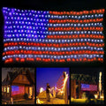HYH American Flag Lights with 420 Super Bright Leds Waterproof Led Flag Net Light of the United States for Memorial Day,Yard,Garden