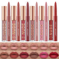 LANGMANNI 6 Matte Lipstick with 6 Lipliners Durable Makeup Set,Long-Lasting Non-Stick Cup Not Fade Waterproof Pigmented Velvet Lipgloss Kit Beauty