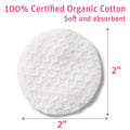 Simply Soft Premium Organic Cotton Rounds, 100 Count (Pack of 3), 100% Cotton Pads, Certified Organic, Hypoallergenic, Soft & Absorbent for
