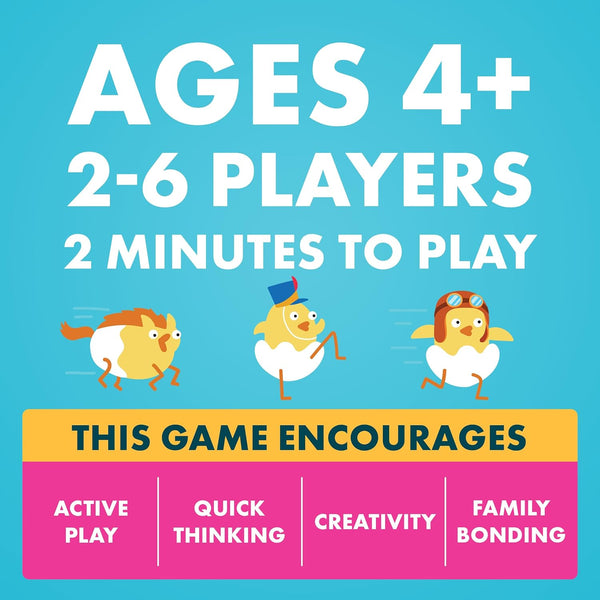 Exploding Kittens Hurry up Chicken Butt 2-6 Players - Ages 4+ - 2 Minutes to Play - Hot Potato Style Card Game - Basket Stuffer - Creative Kids