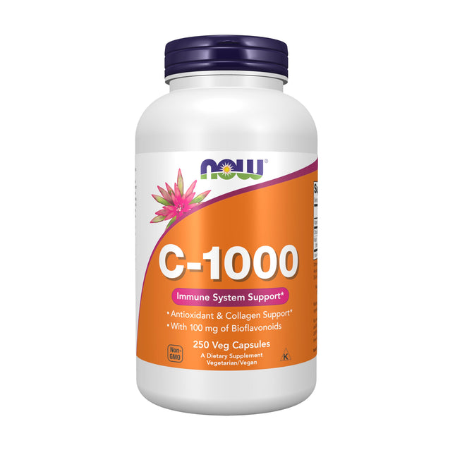 NOW Foods Supplements, Vitamin C-1,000 with 100 mg of Bioflavonoids, Antioxidant Protection*, 250 Veg Capsules 250 Caps 