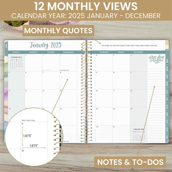 Bloom Daily Planners 2025 Planner (8.5" X 11") Calendar Year Day Planner (January 2025 - December 2025) - Weekly & Monthly Agenda Organizer with