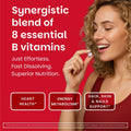 EZ Melts Dissolvable Vitamin B-Complex with Methyl B12 and Methyl Folate, Sugar-Free, 2-Month Supply