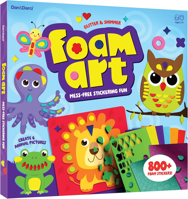 Foam Sticker Art Craft for Kids - Toddler Arts & Crafts for Ages 3-5 - Boys 4-6 Birthday Gift & Stocking Stuffer