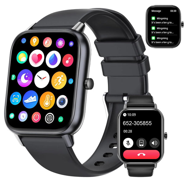 Smart Watch for Men Women (Answer/Make Calls) 1.83" Smartwatch for Android Ios Phone Compatible IP67 Waterproof Fitness Activity Tracker Watch