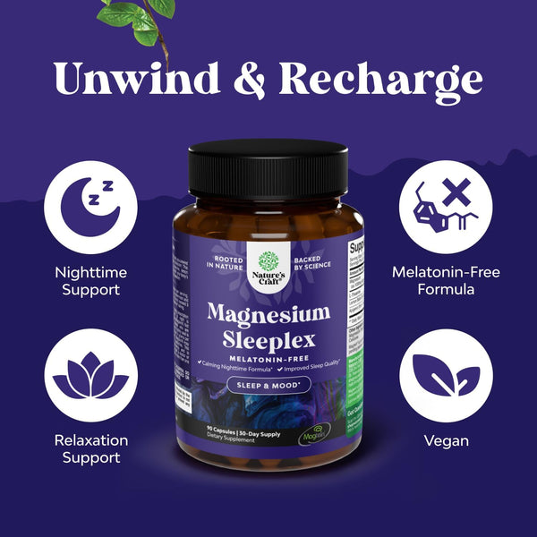 High Absorption Magnesium Sleep Supplement - Rest Support Magnesium Threonate Apigenin Theanine for Sleep and Rest for Women & Men - Mg Threonate