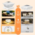 Solar Post Cap Lights Outdoor 6 Pack, 2 Mode Bright Fence Post Solar Lights Outdoor Waterproof, Deck Fence Post Cap Light Solar Powered for 4X4