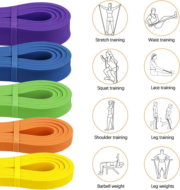 Resistance Bands Set, Pull up Assist Bands - Stretch Resistance Band - Mobility Band Powerlifting Exercise Bands for Resistance Training, Physical