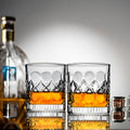PARACITY Whiskey Glasses Set of 2,Christmas Gift, Old Fashioned Glasses, Rocks Glasses, Bourbon Glasses, Suitable for Use in Bars, Parties, and