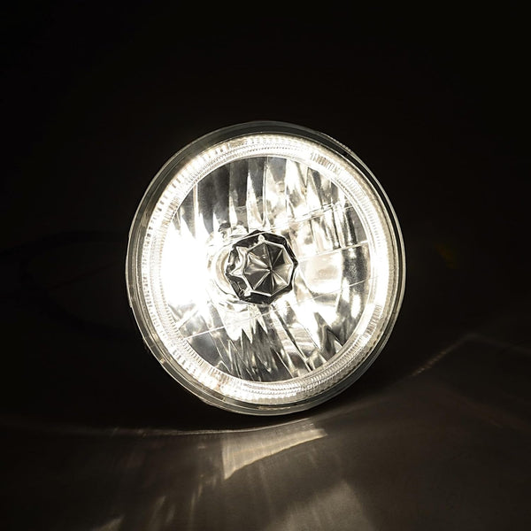 OCTANE LIGHTING 7" H6024 / 6014 Halogen Amber Led Halo Ring H4 Light Bulb Angel Eye Headlight