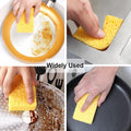 METUUTER 12-Count Cleaning Scrub Sponge- Compressed Cellulose Sponges Non-Scratch Natural Sponge for Kitchen Bathroom Cars, Funny Cut-Outs DIY
