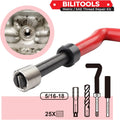 BILITOOLS 5/16-18 Inch Thread Repair Kit, HSS Drill Helicoil Repair Kit SAE