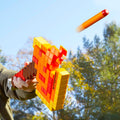 Nerf Minecraft Firebrand, Dart Blasting Axe, 6 Nerf Elite Foam Darts, Design Inspired by Minecraft Axe in the Game, Pull down Priming, Minecraft Toys