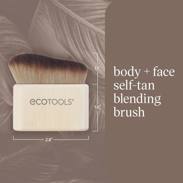 Ecotools Good Tan Body + Face Self-Tan Blending Brush, Kabuki Brush for Applying Self Tanner, Sunless Tanner Blending Brush, Eco Friendly Self