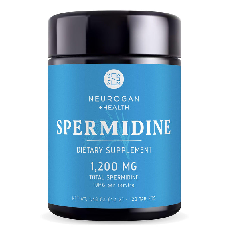 Neurogan Spermidine Supplement - 1200Mg - 99% Pure 100X More Potent than Rice & Wheat Germ Extract - for Cellular Health, Anti-Aging & Energy* -