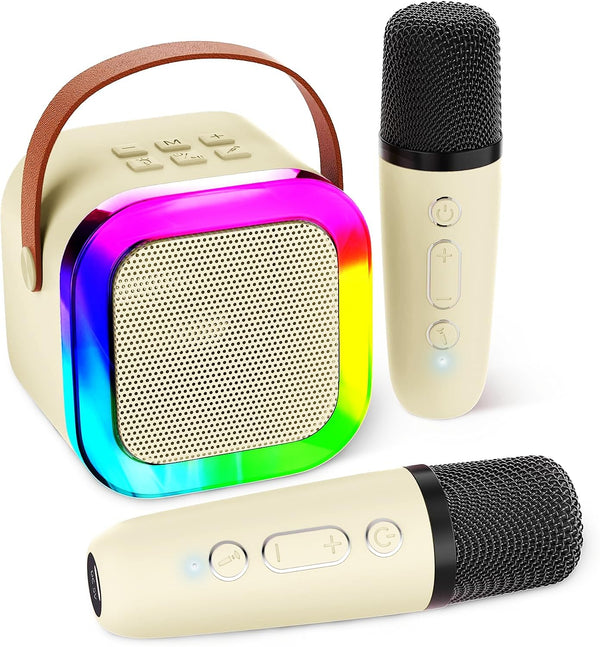 Karaoke Machine for Kids, Kids Karaoke Machine Gifts for Girls and Boys Family Party, Kids Karaoke Machine for Girls with 2 Wireless Microphones,