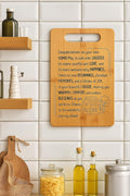 Housewarming Gifts for New Home - Bamboo Cutting Board with Engraved Message - New Home Essentials for Homeowners, Couples, Friends, or Family -