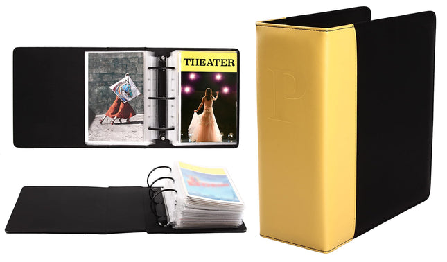 2Fold Binder for Holding Broadway Play Program and Theater Programs with 30 Custom Sheet Protectors - PU Leather - Fits 