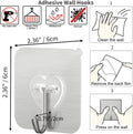 DGYB 20 Pcs Silver Adhesive Hooks for Hanging 22Lb Self Adhesive Wall Hooks Heavy Duty Waterproof Sticky Hook for Shower Home Bathroom Kitchen Office