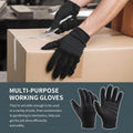 OZERO Work Gloves for Men Women: Mechanic Glove Touchscreen Firm Grip Dexterity Light Duty Gloves for Gardening Construction