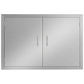 Seeutek Outdoor Kitchen Doors BBQ Access Door 31W X 24H Inch - Stainless Steel Double Wall Construction Vertical Door for Outdoor Kitchen Grilling