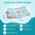 Cervical Pillow for Neck Pain Relief, Ergonomic Neck Pillow for Sleeping Contour Memory Foam Pillows with Cooling Pillowcase, Orthopedic Bed
