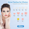 Pimple Patches for Face, Acne Patches Hydrocolloid, Cute Star Zit Covers for Face, Spot Stickers with Tea Tree, Salicylic Acid & Cica Oil|