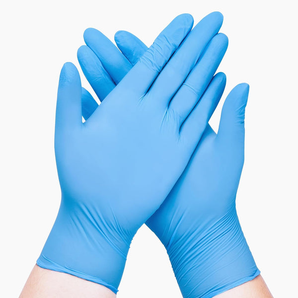 Disposable Nitrile Exam Gloves, Blue, Gloves Disposable Latex Free for Medical, Cleaning & Food Prep, 100-Ct