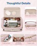 BAGSMART Travel Toiletry Bag, Large Wide-Open Travel Bag for Toiletries, Makeup Cosmetic Travel Bag with Handle