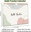 Habit Tracker Calendar, Daily Weekly Goal and Habit Tracker Journal, 12 Months Undated Habits Tracker Planner with Spiral Binding, Boost