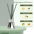 3 Pack Fragrance Reed Diffuser, 50ML Lavender Jasmine Lemongrass Aromatherapy Diffuser Set with 12 Black Fiber Sticks,Air Freshener for Bedroom