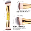 Ducare Foundation Brush Contour Bronzer Makeup Brush Double Ended Self Tanner Brush Sculpting Brush for Blending Liquid Powder Concealer Cream