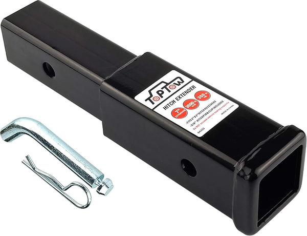 TOPTOW Hitch Extender, Fits for 2 Inch Receiver, 7 Inch Extension Length, with 5/8 Inch Hitch Pin