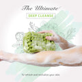 Spongentle Deep Cleansing Dual Texture Body Loofah Sponge, Vacuum Sealed, for Bath and Shower, for Gentle and Deep Exfoliation, Generous and Rich