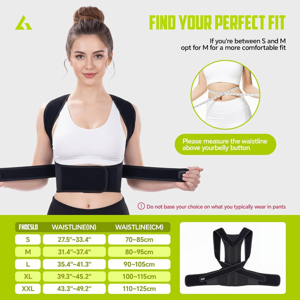 Back Brace Posture Corrector for Women and Men, Full Back Support Straps Straightener, Hunchback Improve Posture-Shoulder, Lumbar and Upper Lower