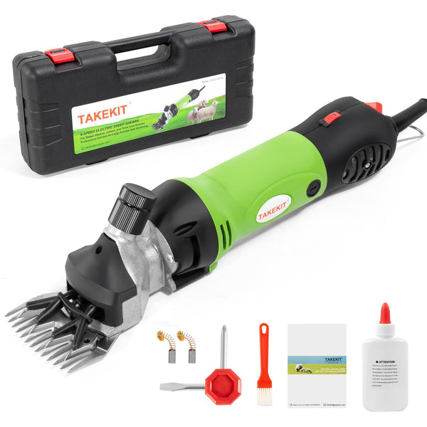 Sheep Shears, 500W Professional Heavy Duty Sheep Clippers for Grooming, 6 Speeds Electric Animal Shearing Clippers for Alpacas Llamas Lambs and