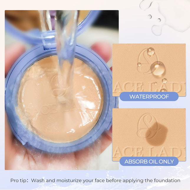 SACE LADY Face Powder Waterproof Sets Makeup, Controls Shine, Smooth Fine Lines for Flawless Lightweight Finish, Long La