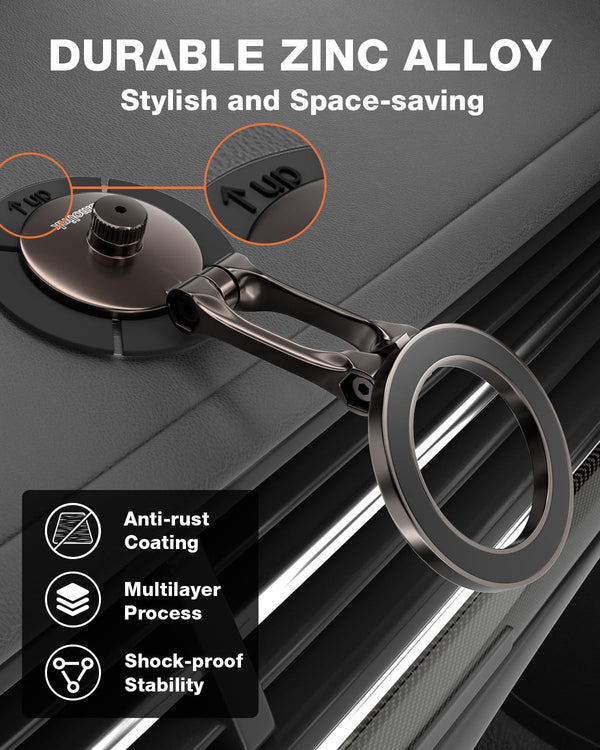 Smolink Phone Holders for Your Car Fits Car Dash&Tesla Screen, Magsafe Car Mount for Iphone, Strong Magnets Car Phone Mount, Universal