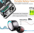 Wireless Earbuds with Large Charging Case,Ipx7 Waterproof, Hi-Fi Stereo Sound
