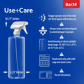 Bar5F Plastic Spray Bottles with Mixor Trigger, 32 Oz | Professional, Leak Proof, Empty, Adjustable Fine to Powerful Sprayer, Refillable | Water